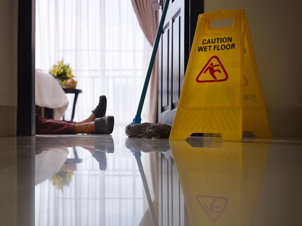 Scene of a slip and fall accident