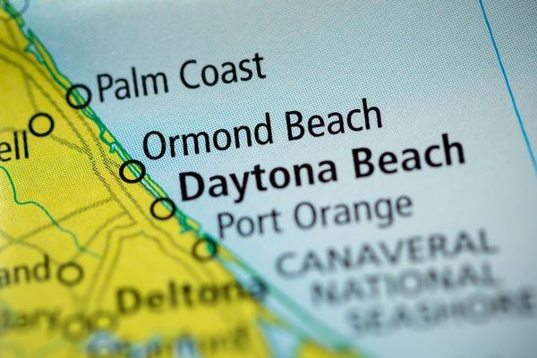 Map of Ormond Beach and other coastal towns